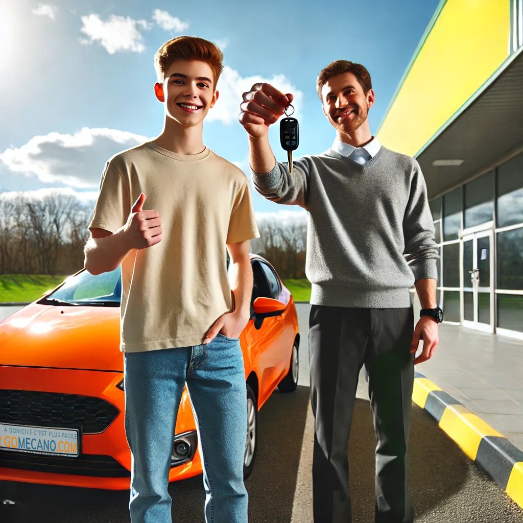 Jeune qui obtient son permis par GOMECANO.COM